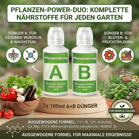 Pflanzen-Power A+B: Premium Hydrokultur-Dünger Set
